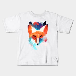 Red Fox Wild Nature Animal Colors Art Kids T-Shirt